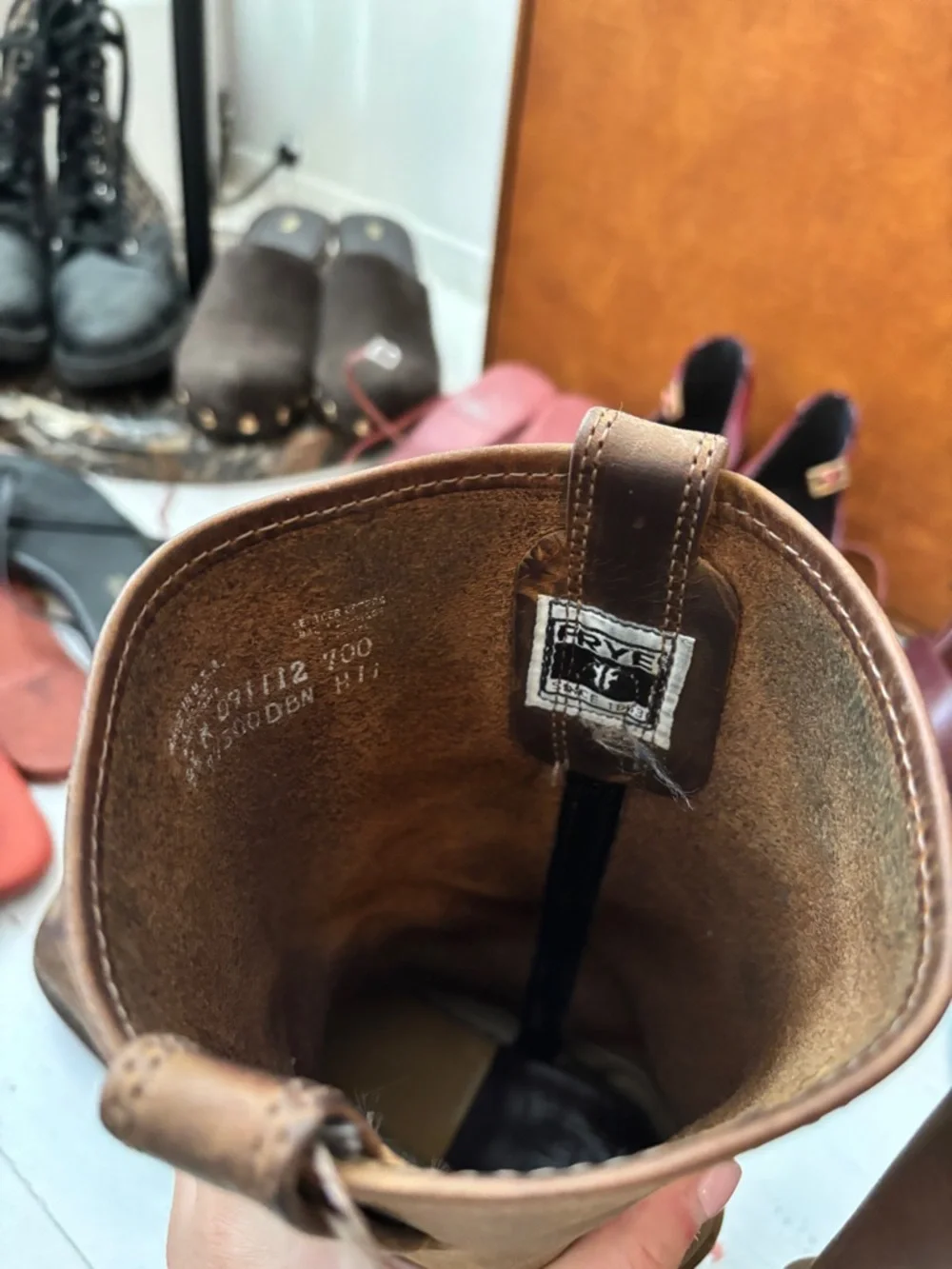 Frye Brown Leather Harness Boots - Picture 6 of 6